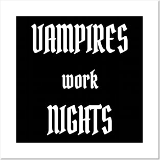 Vampires Ghouls and Night Workers Humor Posters and Art